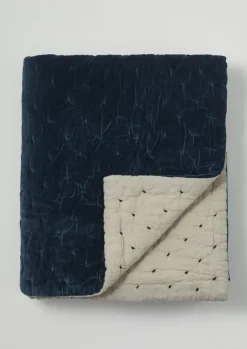Large Hand Quilted Velvet Throw