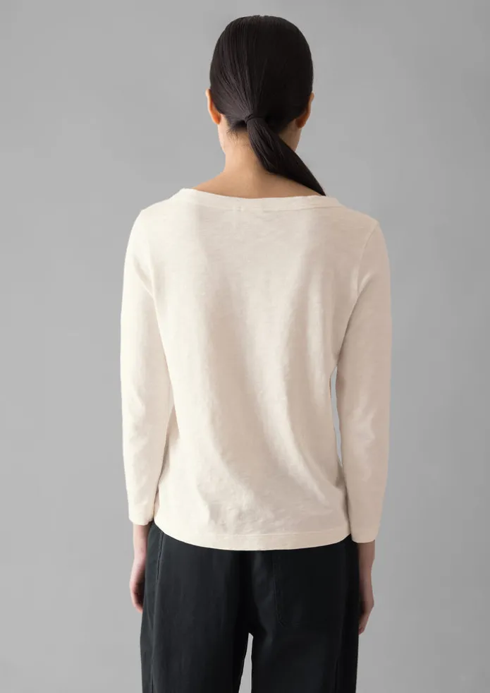 Lia Garment Dyed Boat Neck Tee