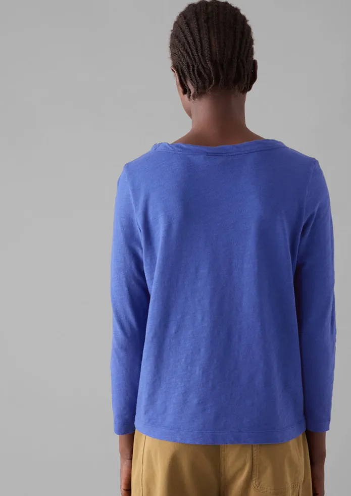 Lia Garment Dyed Boat Neck Tee