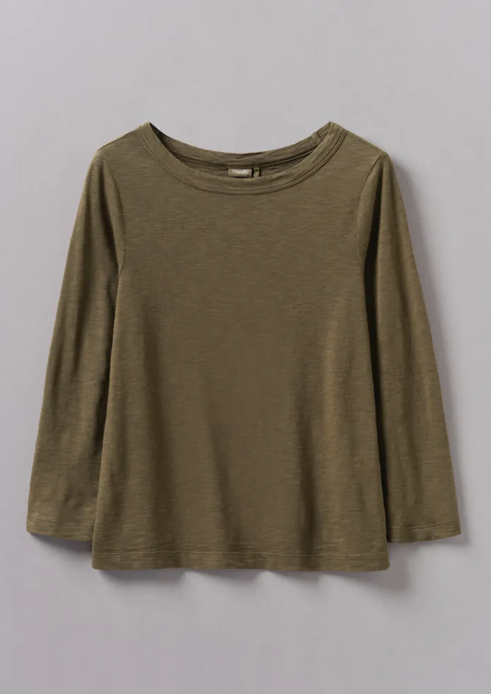 Lia Garment Dyed Boat Neck Tee