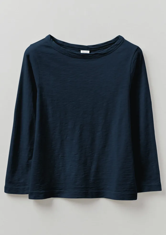 Lia Garment Dyed Boat Neck Tee