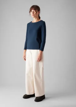 Lia Garment Dyed Boat Neck Tee