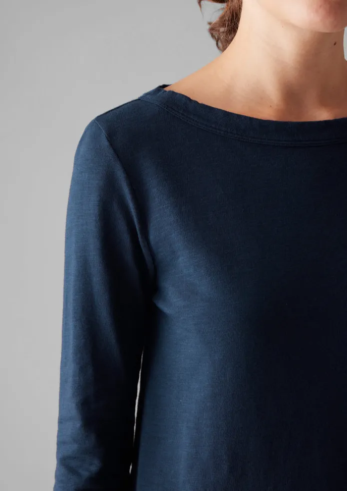 Lia Garment Dyed Boat Neck Tee