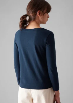 Lia Garment Dyed Boat Neck Tee