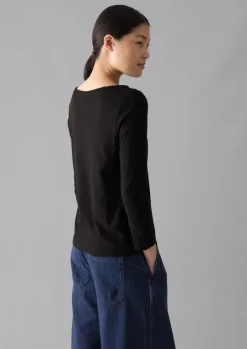 Lia Garment Dyed Boat Neck Tee