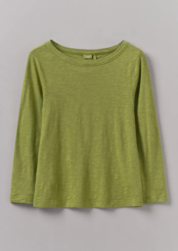 Lia Garment Dyed Boat Neck Tee