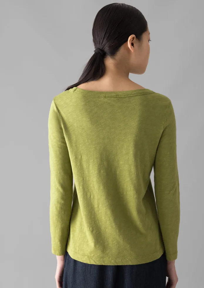 Lia Garment Dyed Boat Neck Tee