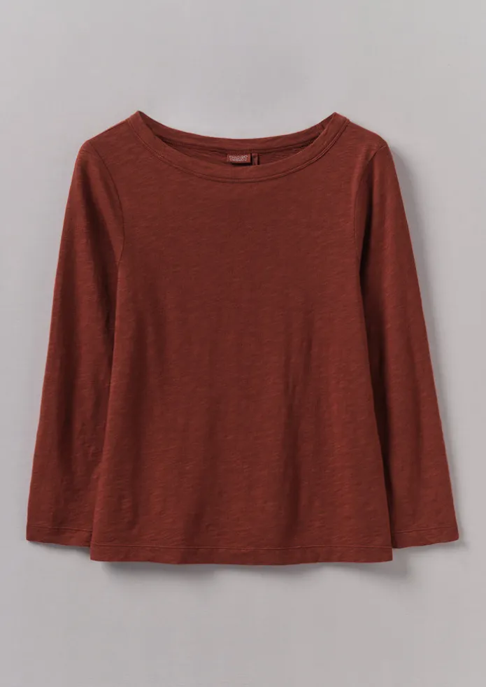 Lia Garment Dyed Boat Neck Tee