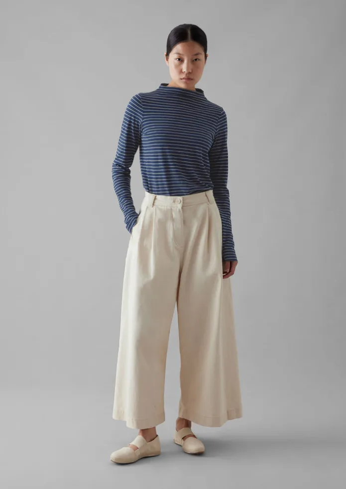 Light Stripe Cotton Slub Tee