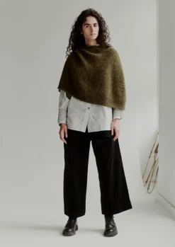 Lofty Alpaca Blend Knitted Poncho