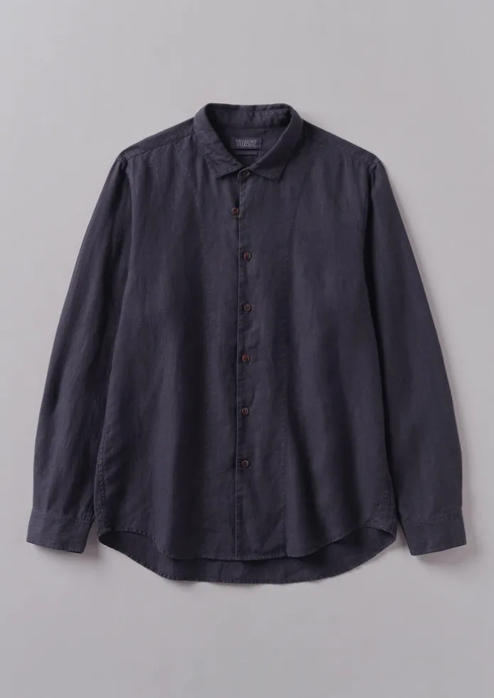 Loop Button Linen Shirt