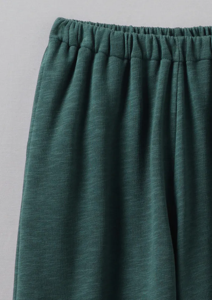 Loopback Jersey Wide Leg Trousers