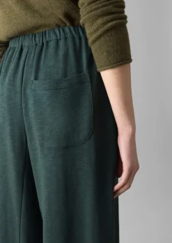 Loopback Jersey Wide Leg Trousers