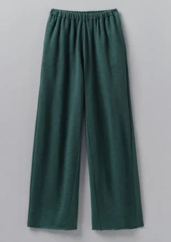 Loopback Jersey Wide Leg Trousers
