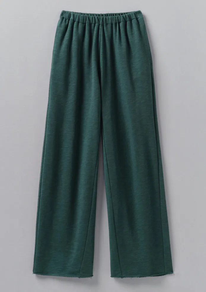 Loopback Jersey Wide Leg Trousers