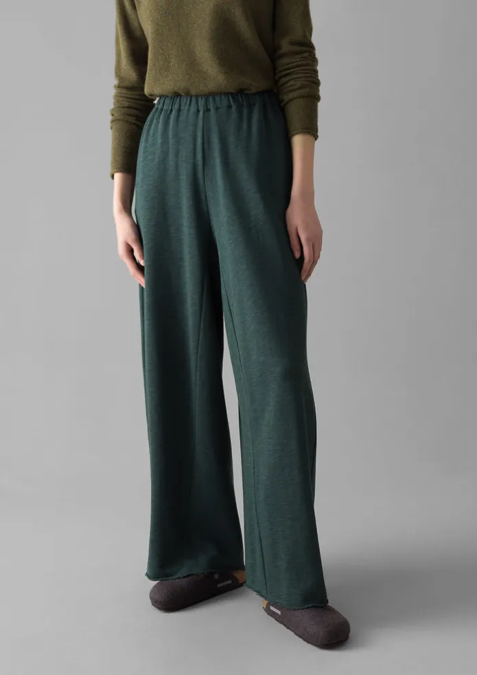 Loopback Jersey Wide Leg Trousers