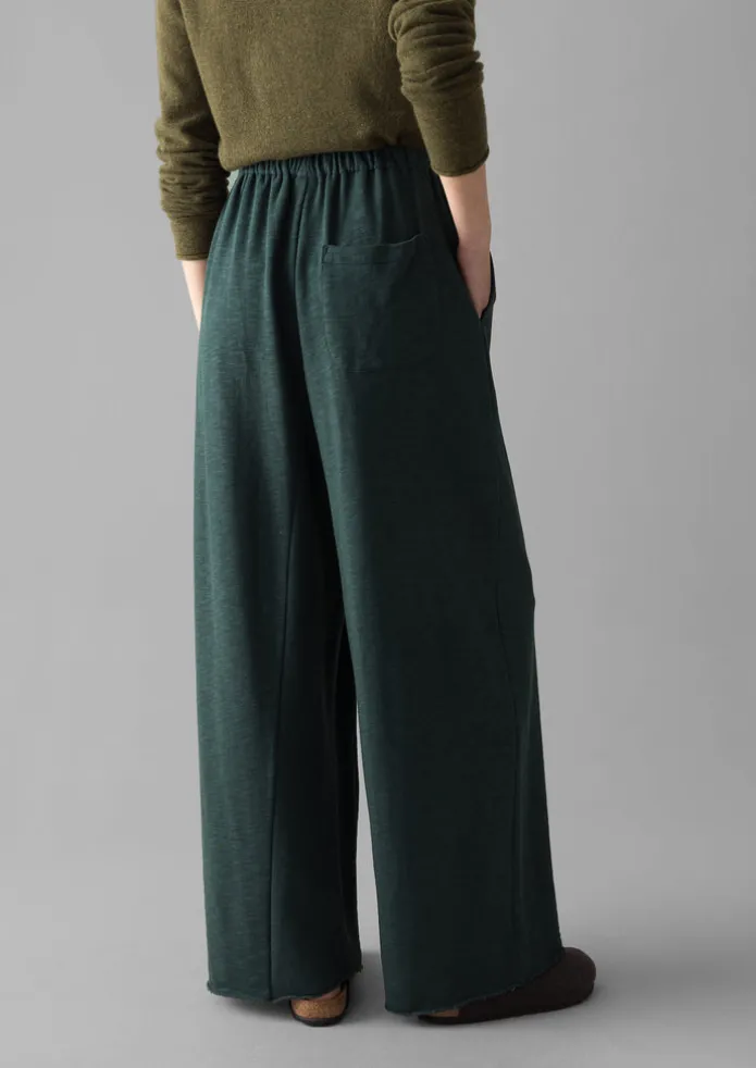 Loopback Jersey Wide Leg Trousers