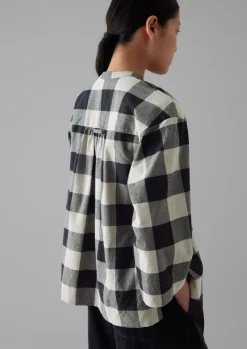 Macro Gingham Cotton Cashmere Shirt