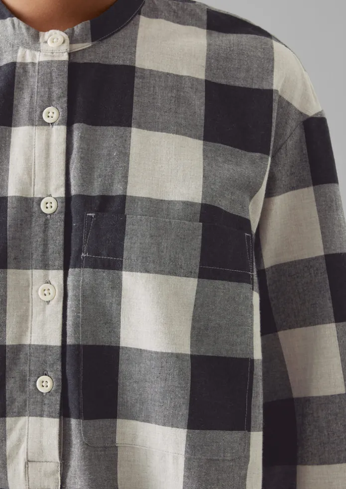 Macro Gingham Cotton Cashmere Shirt