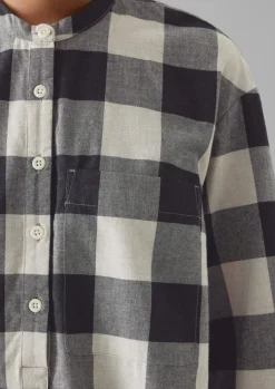 Macro Gingham Cotton Cashmere Shirt