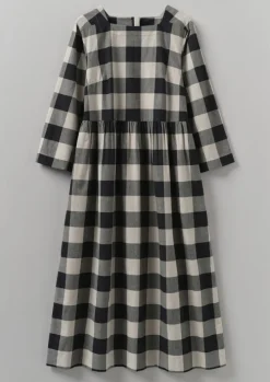 Macro Gingham Cotton Cashmere Dress