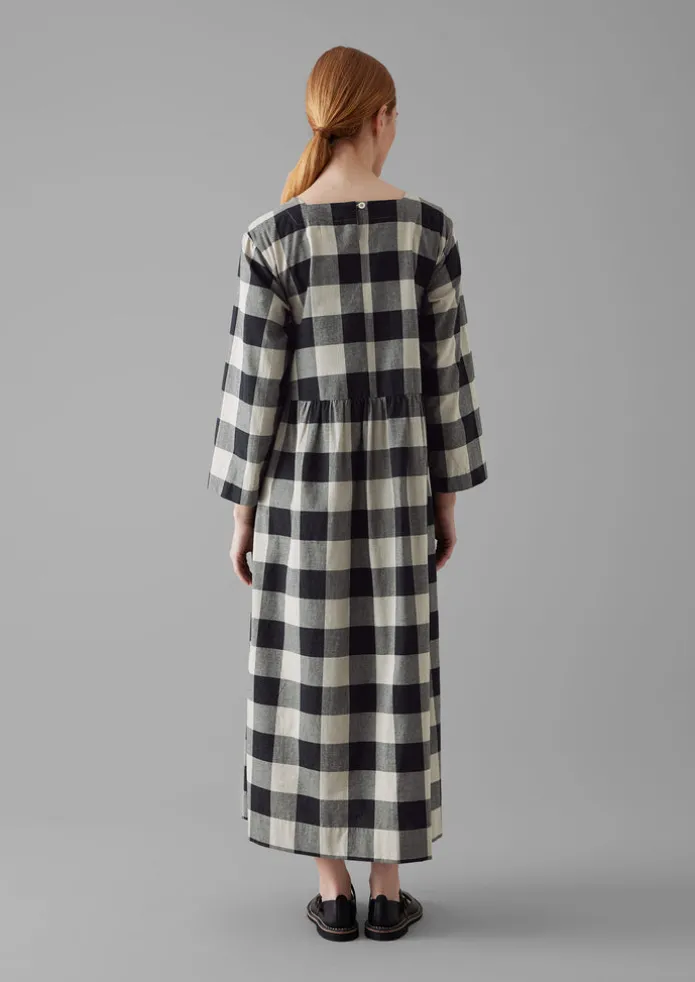 Macro Gingham Cotton Cashmere Dress