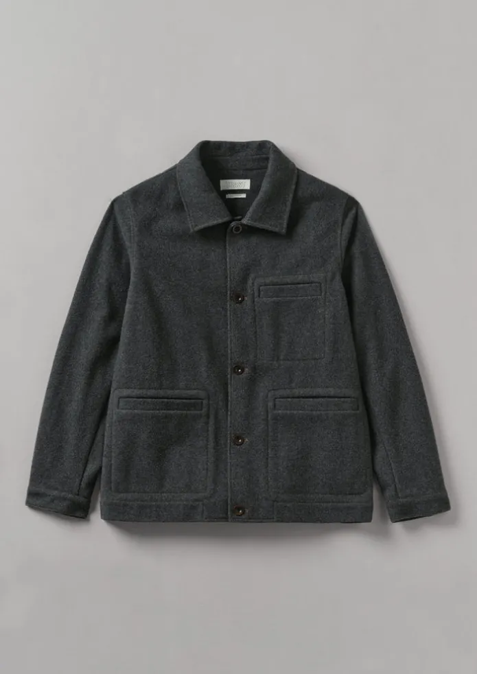 Melton Wool Blend Chore Jacket