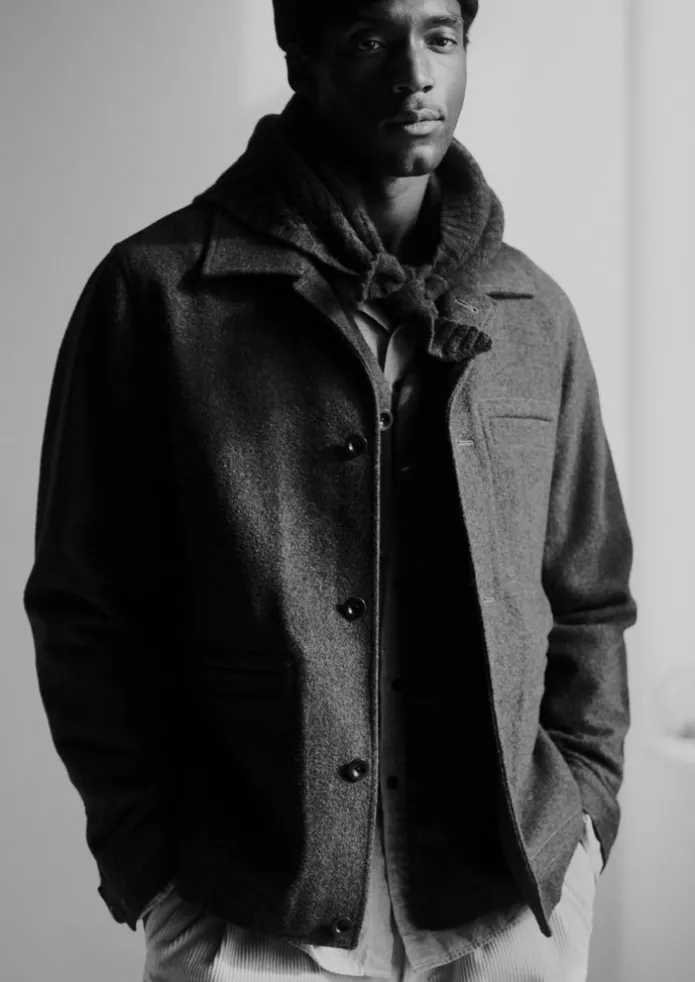 Melton Wool Blend Chore Jacket