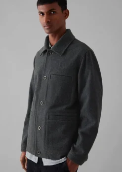 Melton Wool Blend Chore Jacket