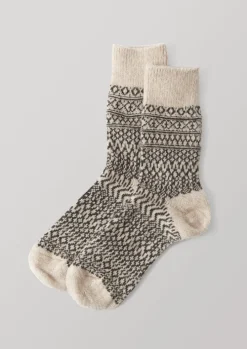 Nishiguchi Kutsushita Wool Jacquard Socks
