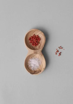 Olive Wood Seasoning Pinch Pot