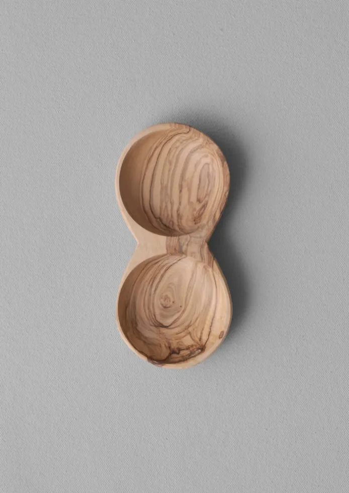 Olive Wood Seasoning Pinch Pot