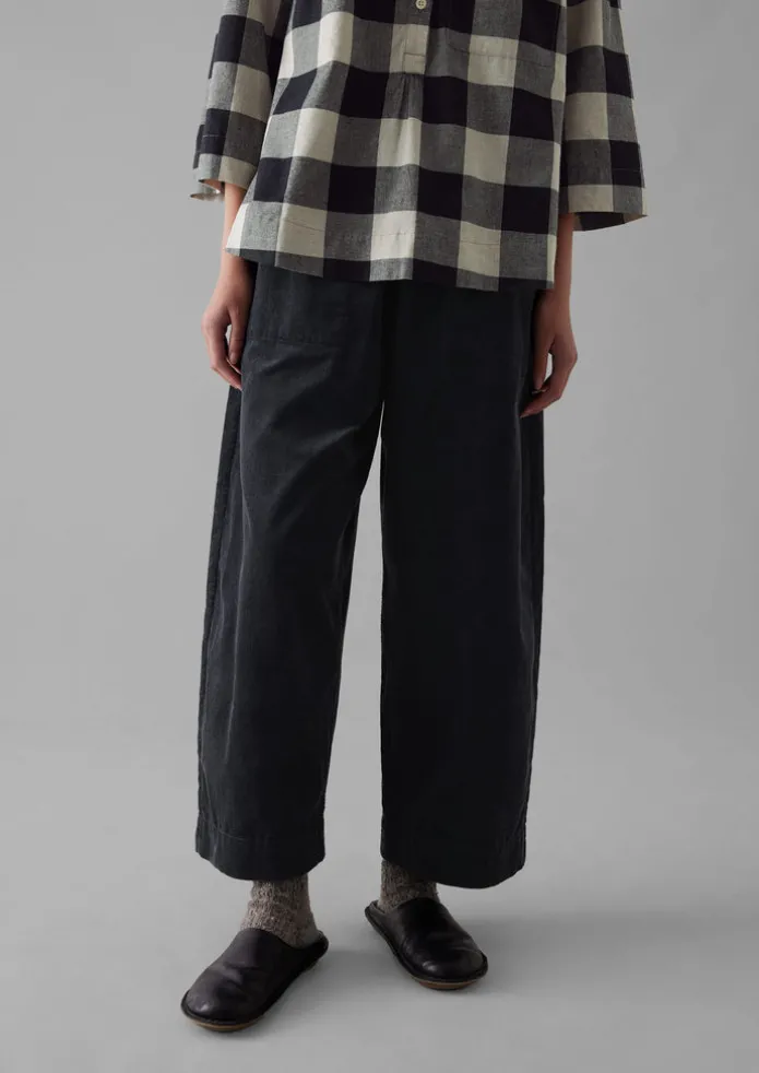 Organic Cord Barrel Leg Trousers
