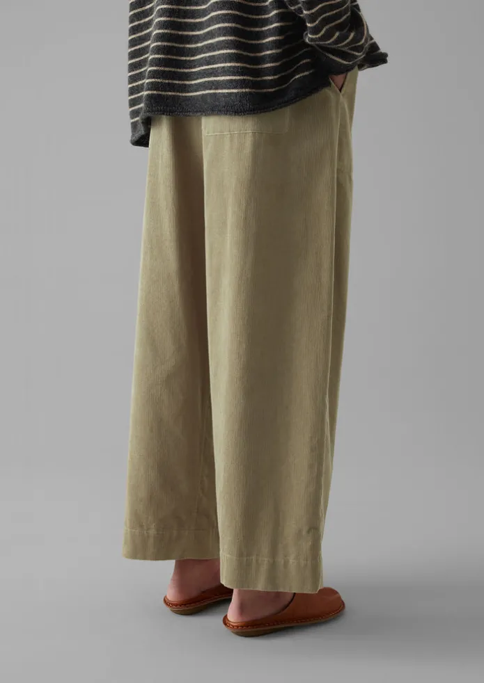 Organic Cord Barrel Leg Trousers