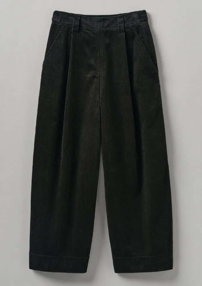 Organic Cord Pleat Front Trousers