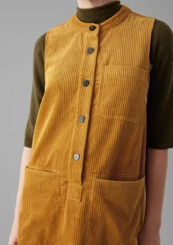 Organic Cord Sleeveless Tunic Dress