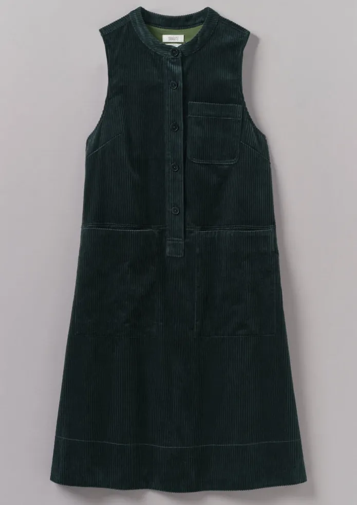 Organic Cord Sleeveless Tunic Dress