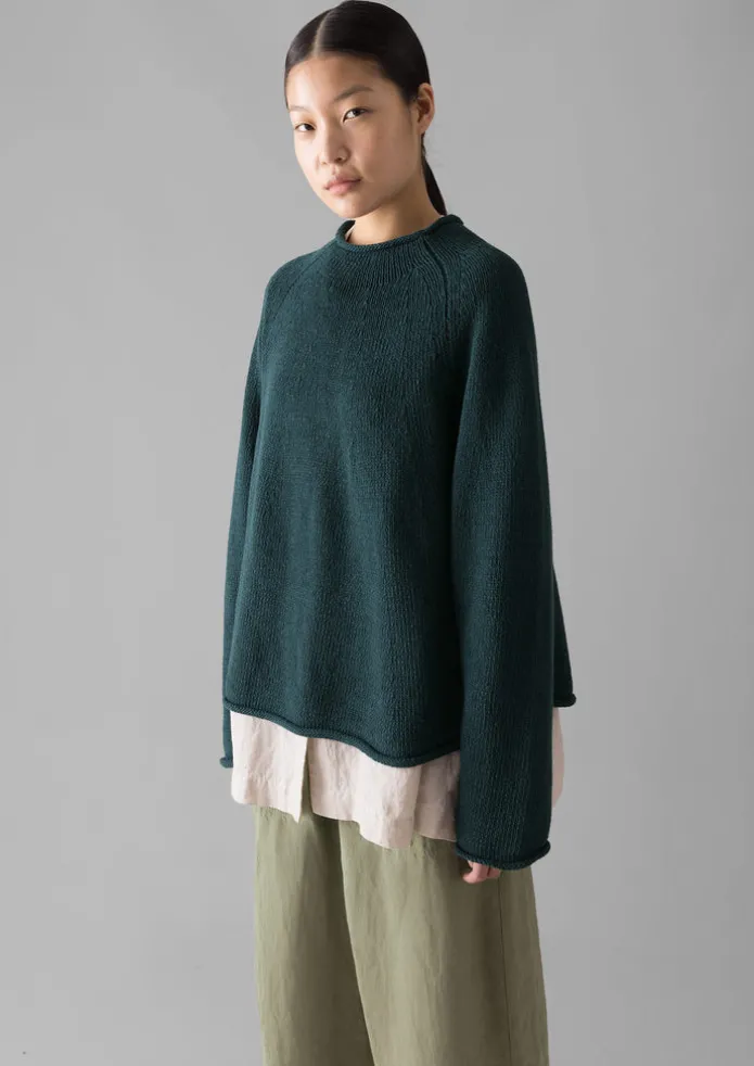 Organic Cotton Linen Easy Sweater