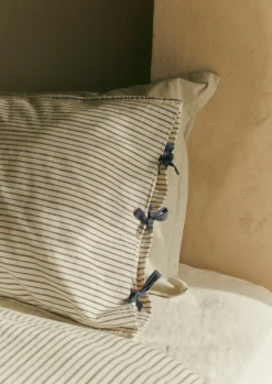 Organic Cotton Pyjama Stripe Housewife Pillowcase