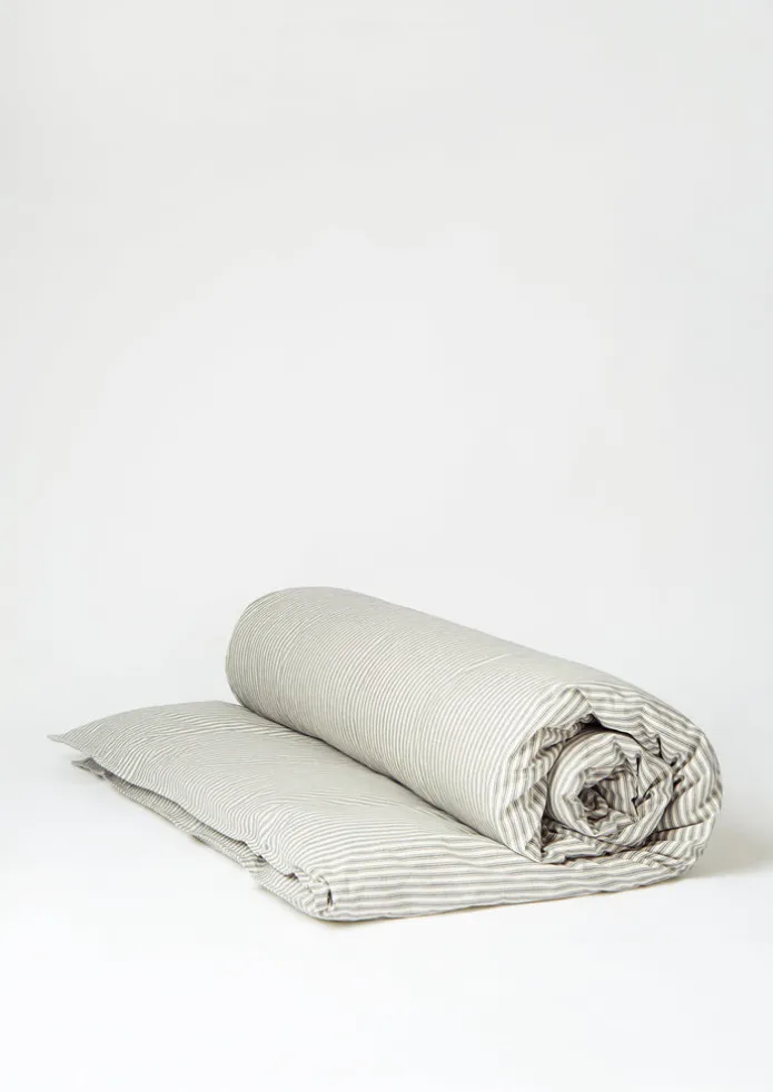 Organic Cotton Ticking Stripe Duvet Cover