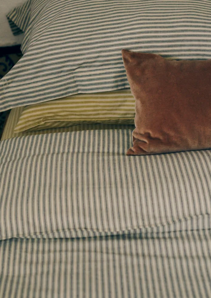Organic Cotton Ticking Stripe Duvet Cover