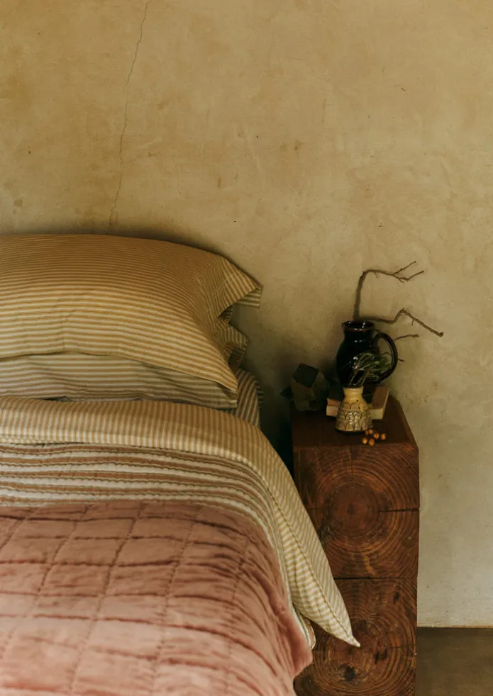 Organic Cotton Ticking Stripe Oxford Pillowcase