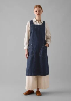 Organic Denim Cross Back Apron