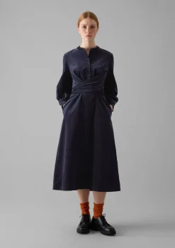Organic Needlecord Wrap Dress