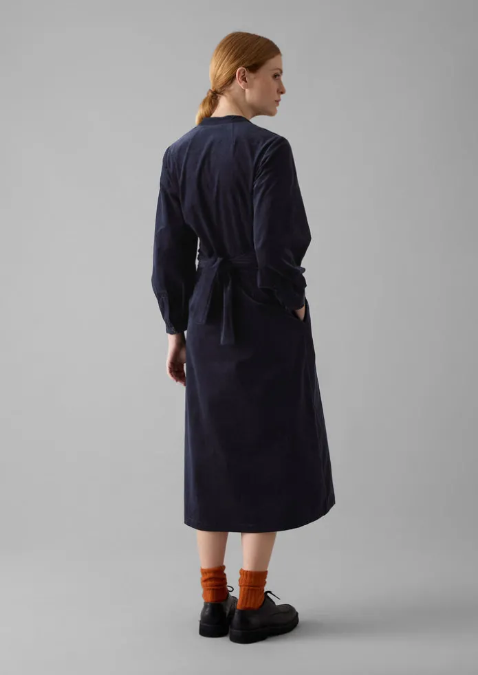 Organic Needlecord Wrap Dress