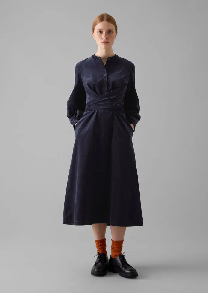Organic Needlecord Wrap Dress