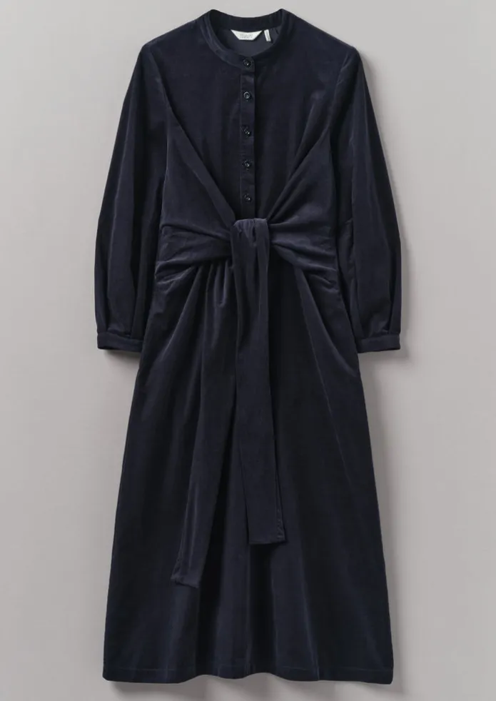 Organic Needlecord Wrap Dress