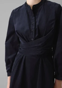 Organic Needlecord Wrap Dress
