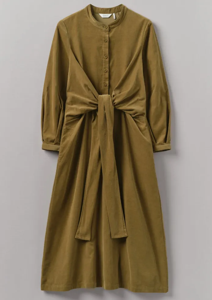 Organic Needlecord Wrap Dress