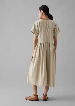Organic Needlecord Wrap Front Dress